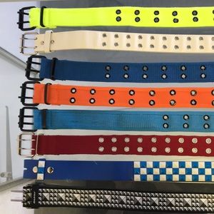 7 Canvas & Studded Rivet Men’s Belts XL